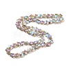Transparent Electroplate Glass Beads Strands EGLA-E030-01D-01-2