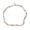 Natural Rutilated Quartz Chip Beaded Necklace NJEW-JN04615-10-4