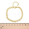 Brass Ring Link Chain Bracelets for Women Men BJEW-K273-09G-5