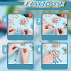 DIY Acrylic Beads & Iron Split Key Rings Keychain Making Kits DIY-AR0004-24-3