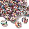 Transparent Resin Rondelle European Beads RESI-S023-26-1