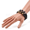 Natural Lava Rock Round Beads Essential Oil Anxiety Aromatherapy Bracelets X1-BJEW-JB06921-7