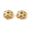 Brass Micro Pave Cubic Zirconia Bead Cap KK-E068-VF852-2-3