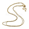 304 Stainless Steel Double-Layer Necklace LS-NJEW-Q321-01G-2