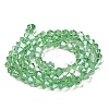Transparent Electroplate Glass Beads Strands EGLA-A039-T6mm-B24-2