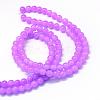 Baking Paint Imitation Jade Glass Round Bead Strands DGLA-Q021-6mm-44-3