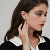 ANATTASOUL 12Pcs 6 Styles Brass Micro Pave Clear Cubic Zirconia Hoop Earrings EJEW-AN0004-59-5