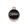 Alloy Enamel Pendants X-ENAM-S124-01B-08I-3