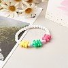 Bear Shape Acrylic Beads Bracelet for Kid BJEW-JB06676-3