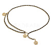 Alloy with Imitation Leather Flower Charm Chain Belts for Women FS-WGDE2E1-01-4
