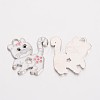 Alloy Enamel Kitten Pendants LS-EA556Y-1-2