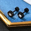 Flat Round Crystal Rhinestone Ear Fake Plugs EJEW-H105-21EB-B-2
