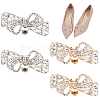 4Pcs 2 Colors Bowknot Alloy Rhinestone Shoe Decorations FIND-CP0002-27-1