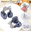 2Pcs Alloy Micro Pave Cubic Zirconia Bowknot Clip AJEW-CP0010-55-6