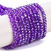 Baking Electroplate Glass Beads Strands X-DGLA-A039-J4mm-B05-1
