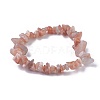 Natural Sunstone Beads Stretch Bracelets X-BJEW-JB04152-01-1