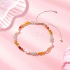 Natural Amazonite & Agate & Green Aventurine &  Cultured Freshwater Pearl  Beads Braided Bead Bracelets for Women BJEW-JB12666-01-2