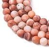 Natural Pink Aventurine Beads Strands G-G716-01-6mm-6