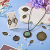10Pcs 5 Style Alloy Pendant Cabochon Settings HJEW-TAC0119-7