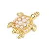 Turtle Brass ABS Imitation Pearl Pendants KK-I352-04B-G-2