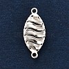 925 Sterling Silver 3D Holow Connector Charms STER-F058-02S-02-2