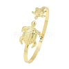 Marine Organism Brass Cuff Bangles for Women BJEW-D368-03J-G-4