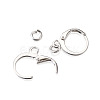  Brass Huggie Hoop Earring Findings & Open Jump Rings KK-TA0007-84B-S-7