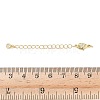 Brass Micro Pave Clear Cubic Zirconia Chain Extender KK-B148-10G-01-3
