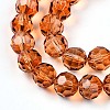 Baking Paint Transparent Glass Beads Strands DGLA-A035-T8mm-A04-4