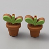Leaf Pot Food Grade Eco-Friendly Silicone Beads LS-SIL-WH0014-18G-1