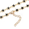 Alloy Enamel Star Link Chain Necklaces X-NJEW-JN03176-3