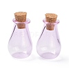Glass Cork Bottles Ornament AJEW-O032-02D-1
