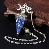 Natural Lapis Lazuli Chip & Resin Orgonite Dowsing Pendulum Big Pendants PW-WG36861-03-1