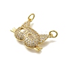 Brass Micro Pave Cubic Zirconia Pendants KK-D339-08G-2