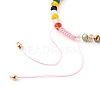 Electroplate Glass Nylon Thread Braided Bead Bracelets for Mom and Daughter BJEW-JB06359-04-12