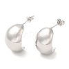 Rack Plating Brass Twist Teardrop Stud Earrings for Women EJEW-K247-01P-1