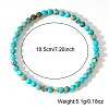 Dyed Natural Imperial Jasper Round Beaded Stretch Bohemian Bracelets LS-OI9972-1-2