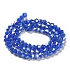 Opaque Solid Color Electroplate Glass Beads Strands EGLA-A039-P4mm-B11-2