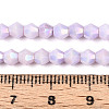 Anti-Tarnish Electroplate Bicone Glass Beads Strands X-EGLA-T021-4mm-16-01-6