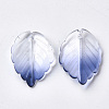 Two Tone Transparent Spray Painted Glass Pendants X-GLAA-S054-006D-01-2