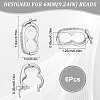6Pcs Brass Peanut Twister Clasps FIND-SC0003-97P-2