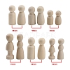 Unfinished Wooden Peg Dolls Set PW-WGB0330-01-4