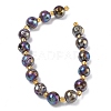 Electroplated Natural Druzy Geode Crystal Beads Strands G-G459-02K-2