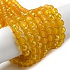 Spray Painted Glass Round Bead Strands DGLA-Q015-6mm-28-3