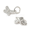 Brass Micro Pave Cubic Zirconia Pendants KK-D386-12P-2