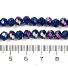 Baking Electroplate Glass Beads Strands DGLA-A039-J6MM-B04-4