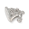 Brass Micro Pave Cubic Zirconia Charms LS-KK-H521-02B-P-2