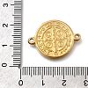 304 Stainless Steel Saint Benedict Medal Cross Connector Charms X-STAS-C119-12G-3