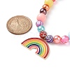 Rainbow Theme Bracelets & Necklaces Sets for Kids SJEW-JS01266-10