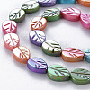 Electroplated Natural Freshwater Shell Beads Strands SHEL-N026-166B-01-3